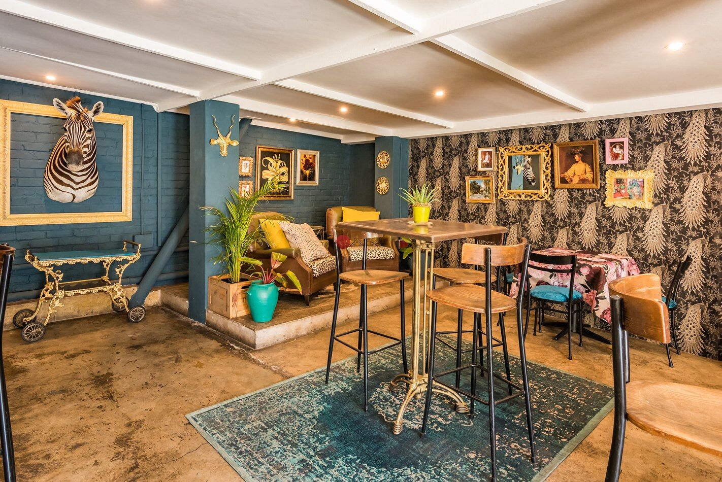 The Wild Side restaurant with green walls. Pet-friendly restaurant in. Johannesburg. Pets24