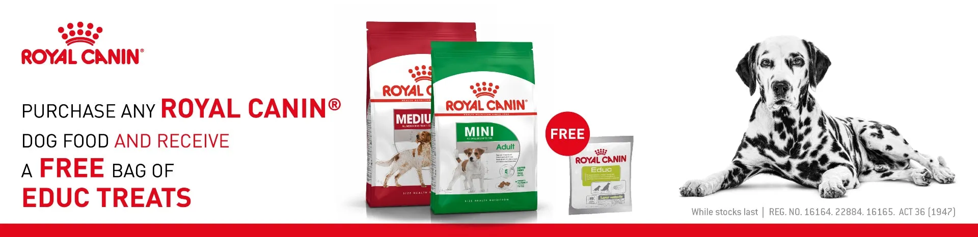 Royal Canin dog food specials. Canin & Co specials 