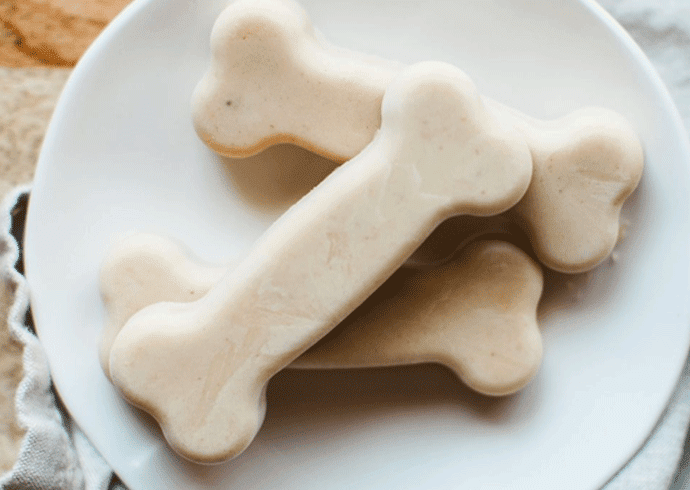 Frozen peanut butter dog treats